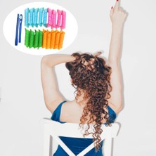 Baoblaze 18 Adet Saç Curlers Spiral Bukleler Dıy Styling Kiti + Kızlar Için Kanca Karışık Renk Baoblaze