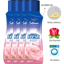 Ultra Fresh Çamaşır Yumuşatıcısı Gül 4 x 1000 ml