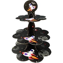Baloncu Amca Uzay Temalı Cupcake Standı