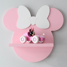 Famesmob Minnie Mouse Çocuk Odası Dekoratif Raf Pembe-Pembe