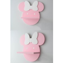 Famesmob Minnie Mouse Çocuk Odası Dekoratif Raf Pembe-Pembe