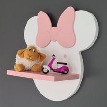Famesmob Minnie Mouse Çocuk Odası Rafı Beyaz-Pembe