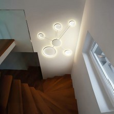 Vonalight Modern LED 5li Halka Daire Plafonyer Avize 6500K