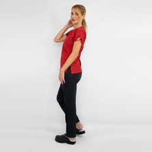 Nur Medikal Giyim Kırmızı Atatürk Imza Desenli Terikoton Alt Üst Takım