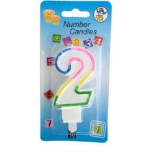 Best Parti Renkli 2 Yaş Rakam Pasta Mumu
