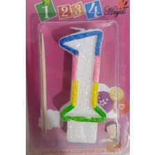 Best Parti 1 Yaş Renkli Pasta Mumu