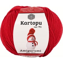 Kartopu Amigurumi Pamuklu Oyuncak Örgü Ipliği Kırmızı K143 50 gr