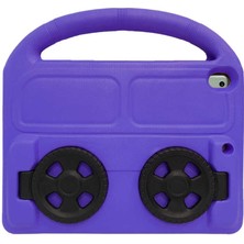 Case 4U Apple iPad 10.2 (9.Nesil) Çocuklar İçin Wheel Car Tekerlek Standlı Tablet Eva Silikon Kılıf Yeşil