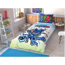 Taç Lisanslı Nevresim Takımı Tek Kişilik Pamuklu 160x220 cm Renkli Çek Canlandır Desenli