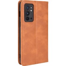 Zsykd  Oneplus 9rt 5g Için Retro Doku Çevirme Kılıfı - Kahverengi (Yurt Dışından)