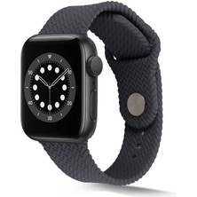 MobaxAksesuar Apple Watch 10 42mm - 38/40/41mm Kordon Silikon Örgü Kordon 2/3/4/5/6/se/7/8/9