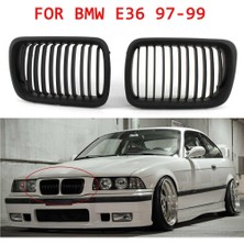 Cuticate Ön Parlak Siyah Böbrek Bmw E36 97-99 3 Serisi Için Black Böbrek Tek Slat Izgara (Yurt Dışından)