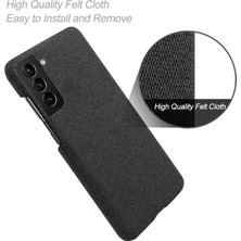 Hello-U Galaxy S21 Fe Ksq Sert Plastik Kapaklı Kumaş Kaplamalı Telefon Kılıfı - Siyah (Yurt Dışından)