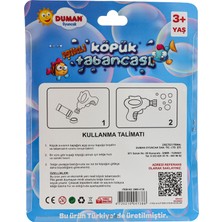 Duman Oyuncak Vakumlu Işıklı Balık Köpük Tabancası Kırmızı