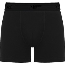 North Ice Black Serisi 3'lü Boxer Siyah