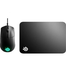 Steelseries Rival 3 Kablolu Rgb Mouse + Qck Medium Mouse Pad