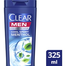 Clear Men Kepeğe Karşı Etkili Şampuan Cool Sport Menthol Ferahlatıcı Mentol Etkisi 325 ml