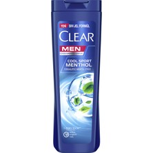 Clear Men Kepeğe Karşı Etkili Şampuan Cool Sport Menthol Ferahlatıcı Mentol Etkisi 325 ml