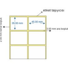 Miobe 35 x 45 Termal Ikili Ayrık Etiket