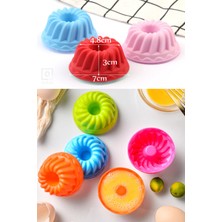 Qniay 12 Lı Mini Kek Kalıbı 3D Kurabiye Pasta Muffin Kalıpları Silikon Pişirme Kalıbı
