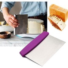 Qniay Çelik Spatula Hamur Kesici Pasta Kurabiye Hamuru Kesme Pasta Sıvama Malası