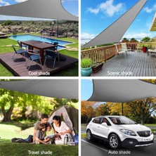 Sanlindou 3 * 3 M Su Geçirmez Tente Güneşlik Güneş Gölge Yelken Açık Bahçe Plaj K Için Patio Havuz Güneş Gölgelik Çadır Güneş Barınağı | Gölge Yelkenleri Ve Ağlar (Gri) (Yurt Dışından)