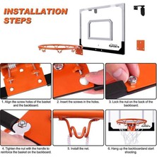 Sanlindoubasketbol Çocuklar Pro Kapalı Mini Basketbol Hoop Set Kapı Duvar Komple Aksesuarları (Yurt Dışından)