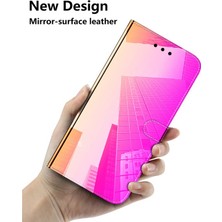 Hello-U Samsung Galaxy A52 4g / 5g Ile Uyumlu Ayna Yüzey Cüzdan Tasarımlı Deri Kılıf - Pembe (Yurt Dışından)