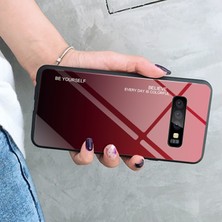 Hello-U Galaxy S10 Için Gradyan Renkli Temperli Cam Tpu + Pc Telefon Kılıfı