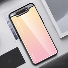 Hello-U Galaxy A80 / A90 Için Gradyan Renkli Temperli Cam + Pc + Tpu Telefon Kılıfı