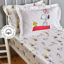 Peanuts by Karaca Home Snoopy Birthday %100 Pamuk Tek Kişilik Fitted Çarşaf