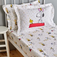 Peanuts by Karaca Home Snoopy Birthday %100 Pamuk Tek Kişilik Fitted Çarşaf