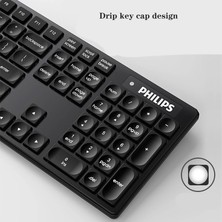 Philips SPT6315 Kablosuz Sessiz Klavye ve Fare Kombinasyonu Kitleri - Siyah (Yurt Dışından)