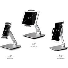 Sanlindoualüminyum Evrensel Akıllı Telefon Ve;Tablet Standı Masası Montaj 7 13 Inç İpad Pro Için Hava Mini 3.5 6.5 Inç Cep Telefonu Tutucu | Dizüstü Standı (Gümüş) (Yurt Dışından)