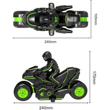 Sanlindou Motosiklet Radyo Uzaktan Kumandalı Oyuncak Arabalar Sürüklenme Yüksek Hızlı Motosiklet Model Kiti Çocuklar Için Stunt (Yeşil) (Yurt Dışından)