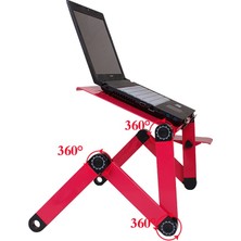 Sanlindou Yatak Için Ayarlanabilir Laptop Masası Taşınabilir Lap Danışma Katlanabilir Standı Fare Pad İle Çok Fonksiyonlu Dizüstü Tutucu Kanepe Ofis | Dizüstü Masa (Pembe) (Yurt Dışından)