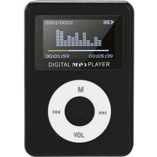 Generic Mp3 Müzik Çalar Mini USB Klip Mp3 Çalar LCD Ekran Müzik Spor Walkman Destek 32 GB Mikro Sd Tf Kart Bu Reproductor Mp3 # P4 (Siyah) (Yurt Dışından)