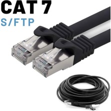 IRENIS 5 Adet CAT7 S/FTP Ethernet (Network, LAN) Kablosu, Siyah, 25 cm