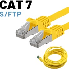 IRENIS 5 Adet CAT7 S/FTP Ethernet (Network, LAN) Kablosu, Sarı, 25 cm