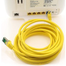 IRENIS 5 Adet CAT7 S/FTP Ethernet (Network, LAN) Kablosu, Sarı, 25 cm