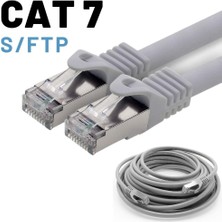 IRENIS 5 Adet CAT7 S/FTP Ethernet (Network, LAN) Kablosu, Gri, 25 cm