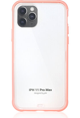 Piili Apple iPhone 11 Pro Max Mat Seri Kilif Pembe