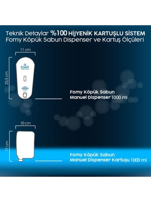 Fomy Köpük Sabun Dispenseri 1000 ml Beyaz