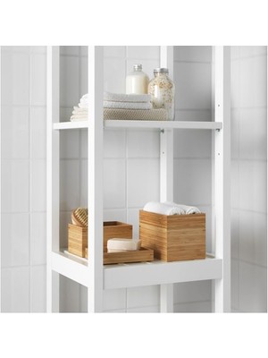 IKEA 2li Bambu Banyo Seti Ikea 15X10X11 cm ve 17X12X12 cm Düzenleme Kutuları