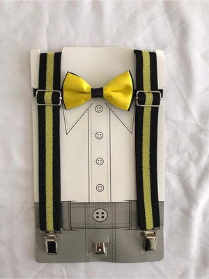 Ar&es Kids Erkek Çocuk Askı Papyon Takım 1-8 Yaş Arası Uygundur