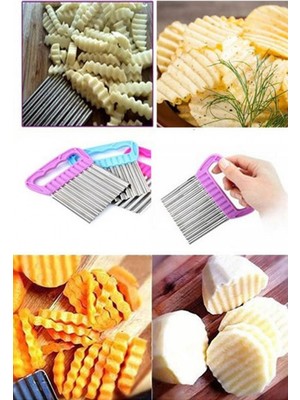 Safestore Şekilli Patates Cips Kesici ve Sebze Meyve Doğrayıcı