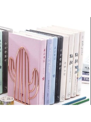 Sanlindou 2 Adet / Çift Yaratıcı Kaktüs Şekilli Metal Bookends Kitap Desteği Standı Masası Organizatör Depolama Tutucu Raf | Bookends (Yurt Dışından)