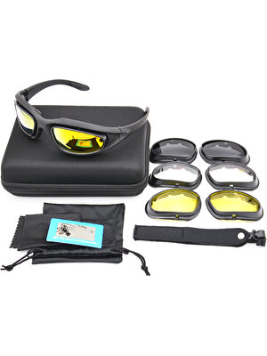 Top Sport Polarize UV400 Taktik Gözlük C5 Çekim Gözlük 4 Lens (Yurt Dışından)