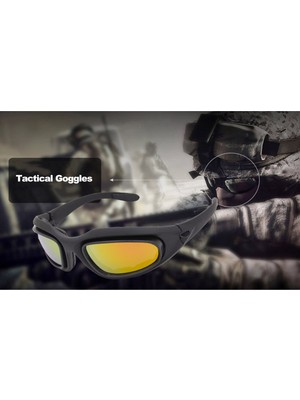 Top Sport Polarize UV400 Taktik Gözlük C5 Çekim Gözlük 4 Lens (Yurt Dışından)