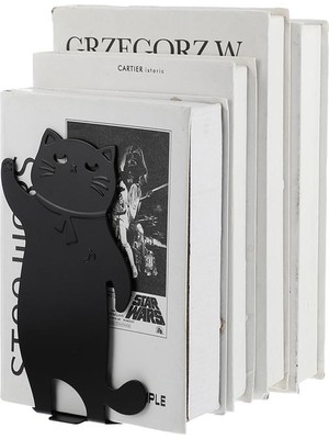 Sanlindou 1 Çift Kedi Tasarım Bookend Demir Bookend Kitap Durdurucu Book Book Home Için Kitap Standı | (Yurt Dışından)